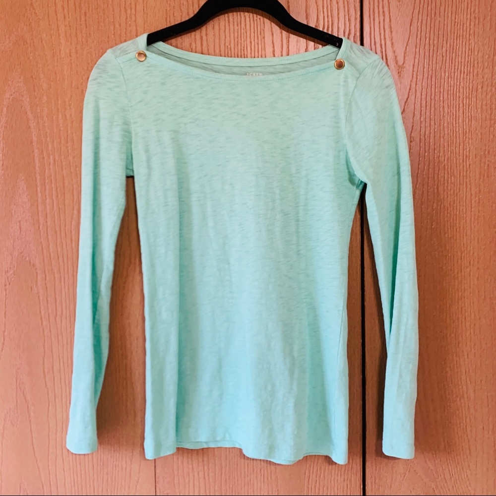 J Crew mint green painter tee XXS
